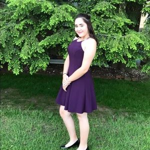 macy's purple formal dress